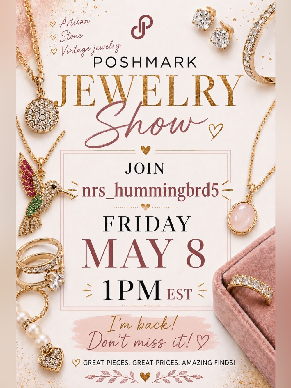Live show Flyer 5/8/26  @1 pm est